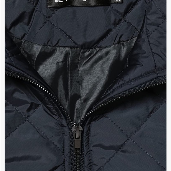 Allegra K Women's Long Sleeve Collared Zip Pockets Padded Jacket Size: XS Blue - Picture 4 of 5